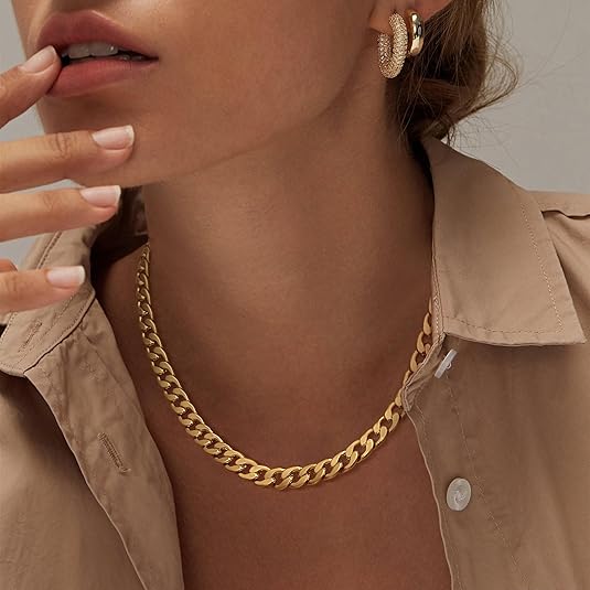 Collier Chaîne Cubaine — Or