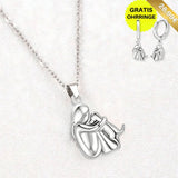 Collier Porte-Bonheur — Motif Chien (+ Boucles d'Oreilles Offertes)