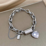 Bracelet Épais — Cœurs Dorés