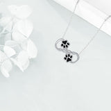 Chaîne — Collier Patte de Chien Infinite Love avec Zirconia