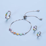 Bracelet Argent Ajustable — Empreinte de Patte de Chien