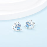 Boucles d'oreilles — Empreintes de Patte et Cœur pour Amoureux des Animaux