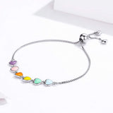 Bracelet Argent Ajustable — Empreinte de Patte de Chien