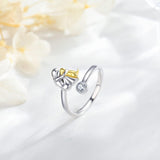 Bague Chien Ajustable — Argent