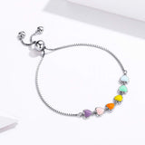 Bracelet Argent Ajustable — Empreinte de Patte de Chien