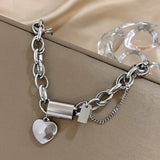 Bracelet Épais — Cœurs Dorés