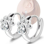 Boucles d'oreilles Créoles — Empreinte de Patte Animal