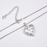 Collier — Empreinte de Patte et Cœur avec Pendentif Infini