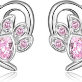 Boucles d'oreilles — Empreintes de Patte et Cœur pour Amoureux des Animaux