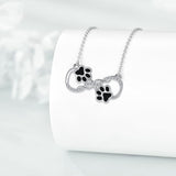 Chaîne — Collier Patte de Chien Infinite Love avec Zirconia