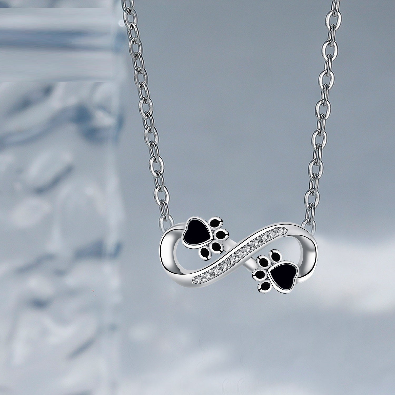 Chaîne — Patte Amour Infini avec Zirconia