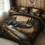 Parure de lit matelassée 3 pièces — Animaux de la Forêt