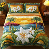 Parure de lit matelassée 3 pièces — Esprit Aloha
