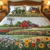 Parure de lit matelassée 3 pièces — Ferme Joyeuse