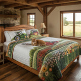 Parure de lit matelassée 3 pièces — Ferme Joyeuse