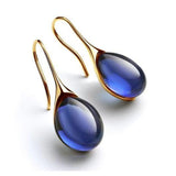 Boucles d'oreilles — Goutte de Cristal Or et Argent