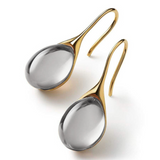 Boucles d'oreilles — Goutte de Cristal Or et Argent