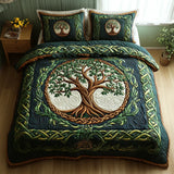 Parure de lit matelassée 3 pièces — Arbre de Vie