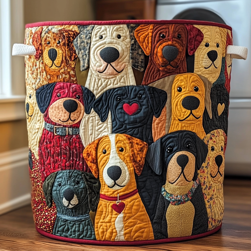 Panier à linge — Chiens Colorés