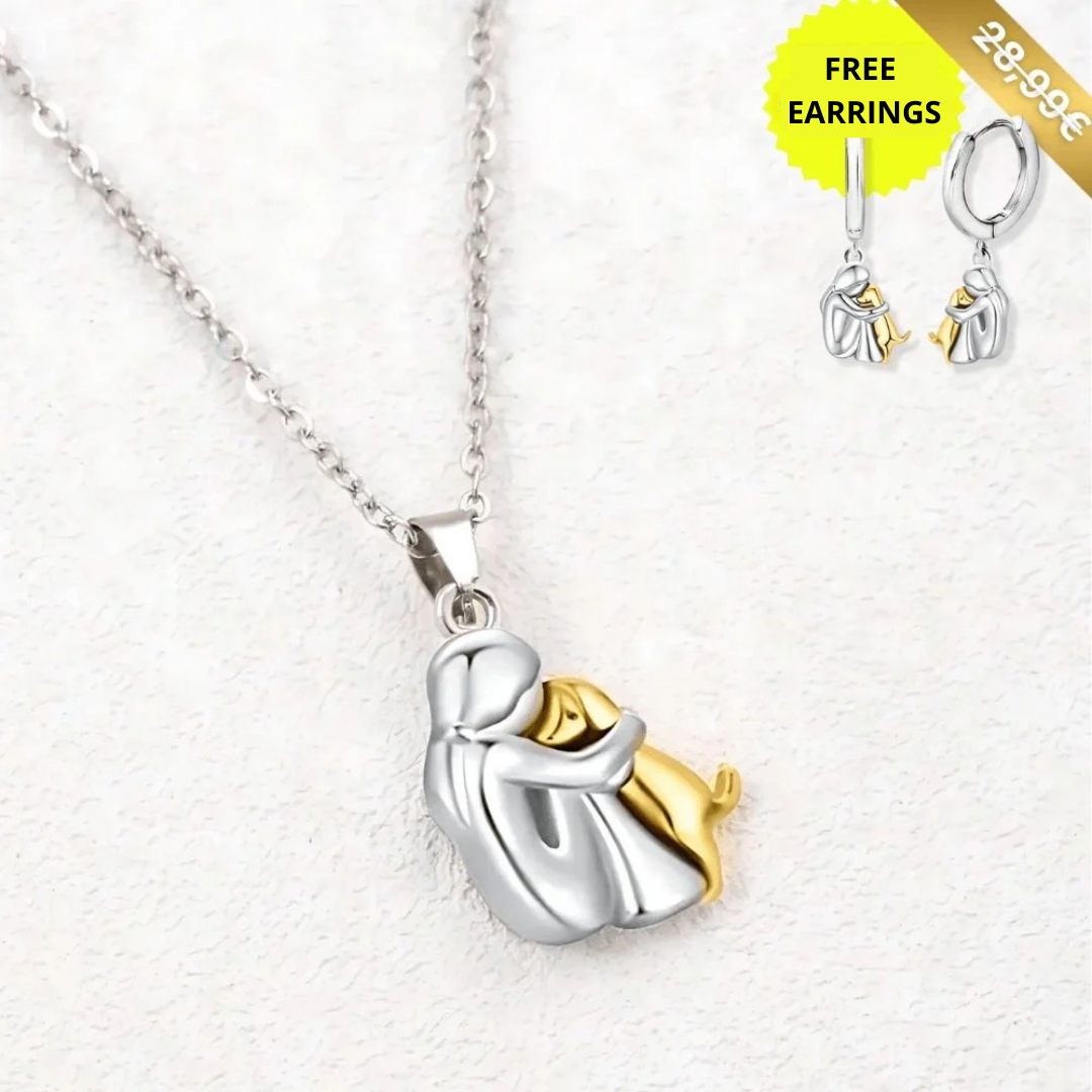 Collier Porte-Bonheur — Motif Chien (+ Boucles d'Oreilles Offertes)