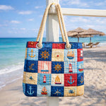 Sac de plage — Patchwork Marin