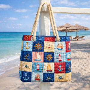 Sac de plage — Patchwork Marin