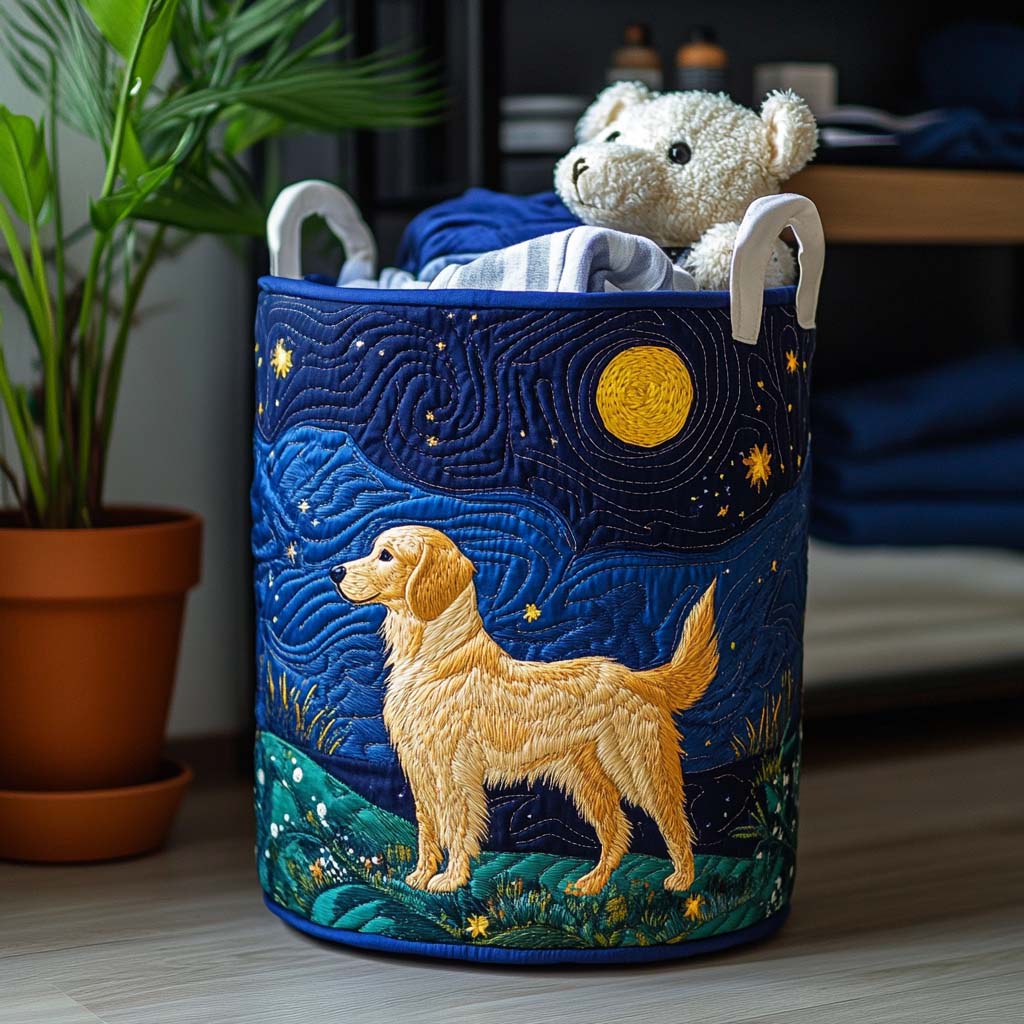 Panier à linge — Charme du Golden Retriever