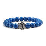 Bracelet — Pierre Naturelle avec Empreinte de Patte