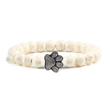 Bracelet — Pierre Naturelle avec Empreinte de Patte
