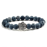 Bracelet — Pierre Naturelle avec Empreinte de Patte