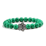 Bracelet — Pierre Naturelle avec Empreinte de Patte