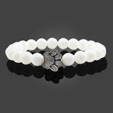 Bracelet — Pierre Naturelle avec Empreinte de Patte