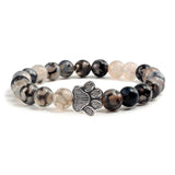 Bracelet — Pierre Naturelle avec Empreinte de Patte