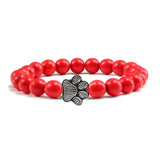Bracelet — Pierre Naturelle avec Empreinte de Patte