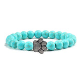 Bracelet — Pierre Naturelle avec Empreinte de Patte