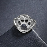 Bague Délicate — Patte Animale, Acier Inoxydable, Ouverte