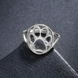Bague Délicate — Patte Animale, Acier Inoxydable, Ouverte