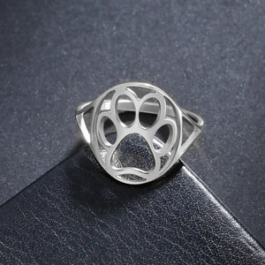 Bague Délicate — Patte Animale, Acier Inoxydable, Ouverte