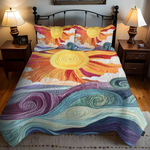 Parure de lit matelassée 3 pièces — Charme Solaire