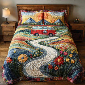 Parure de lit matelassée 3 pièces — Voyage Vintage