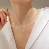 Collier Argent — Infini et Peluches "Forever Connected"