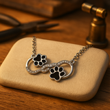 Chaîne — Collier Patte de Chien Infinite Love avec Zirconia
