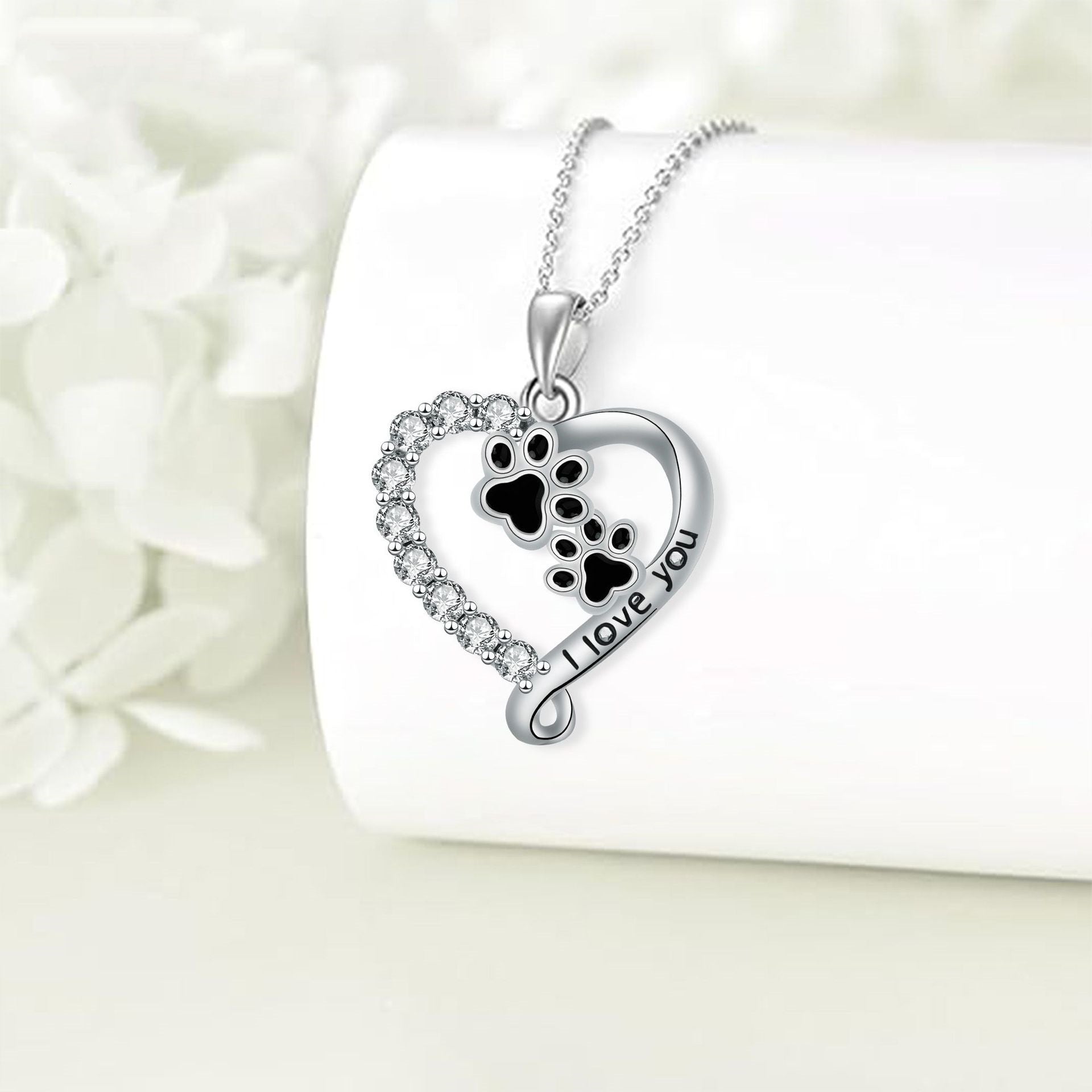 Collier — Ours de l'Amitié Argent et Noir