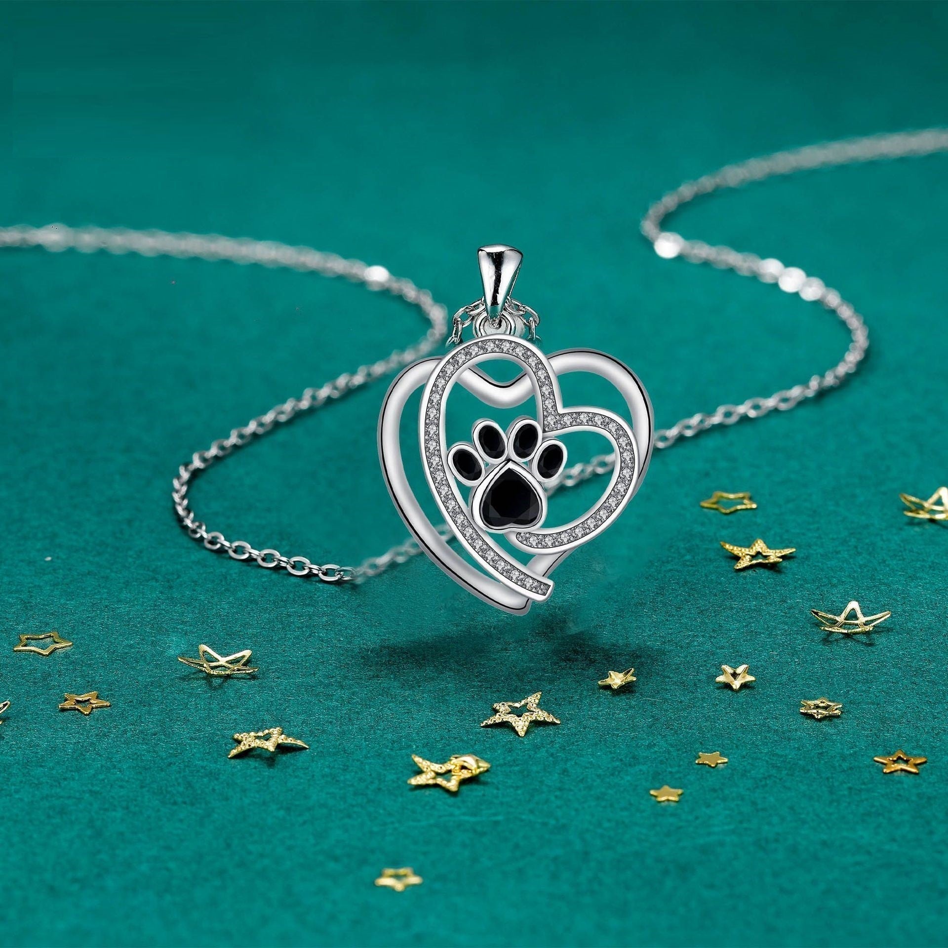 Collier — Patte Amoureuse en Argent avec Zirconia