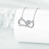 Collier Argent — Infini et Peluches "Forever Connected"