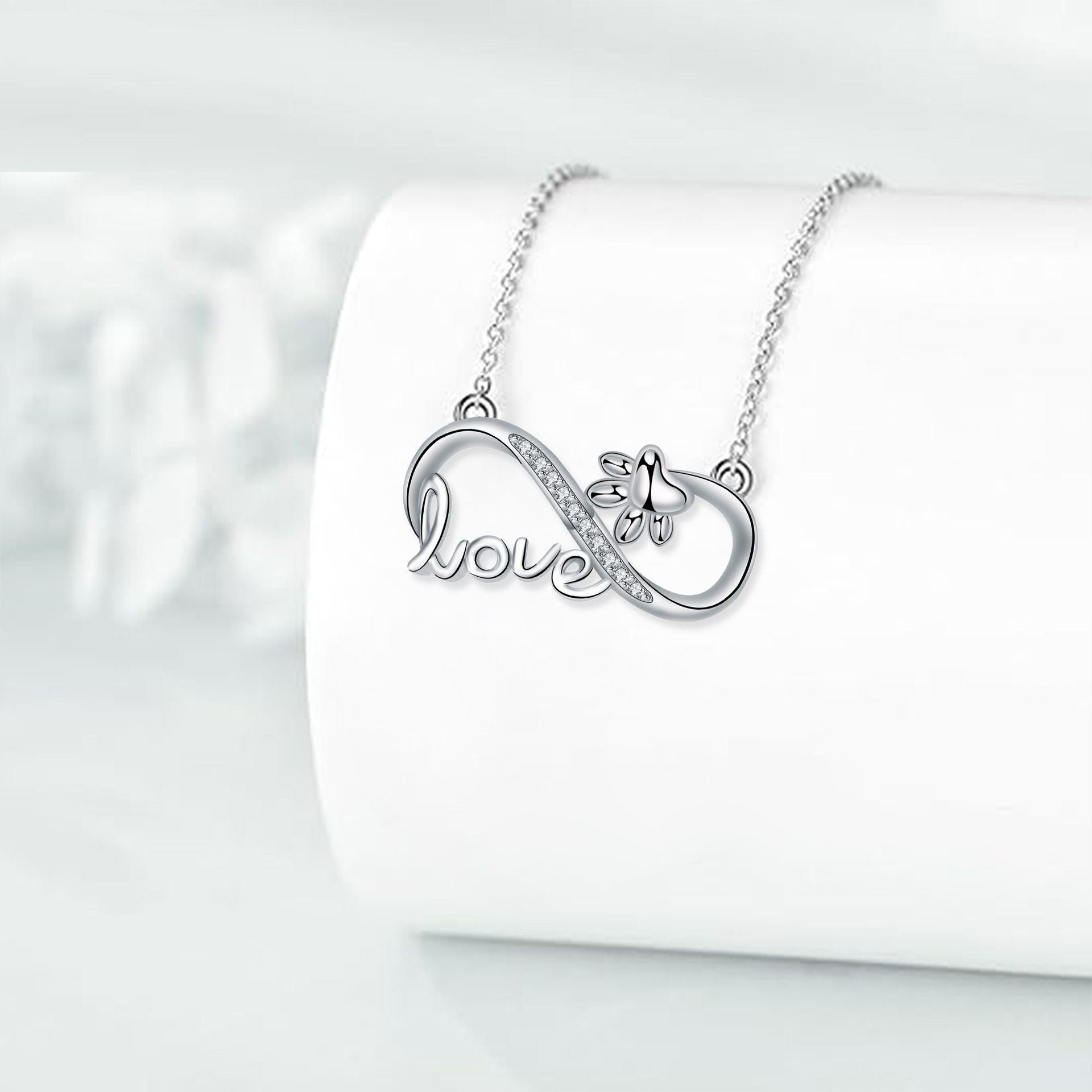 Collier Argent — Infini et Peluches "Forever Connected"