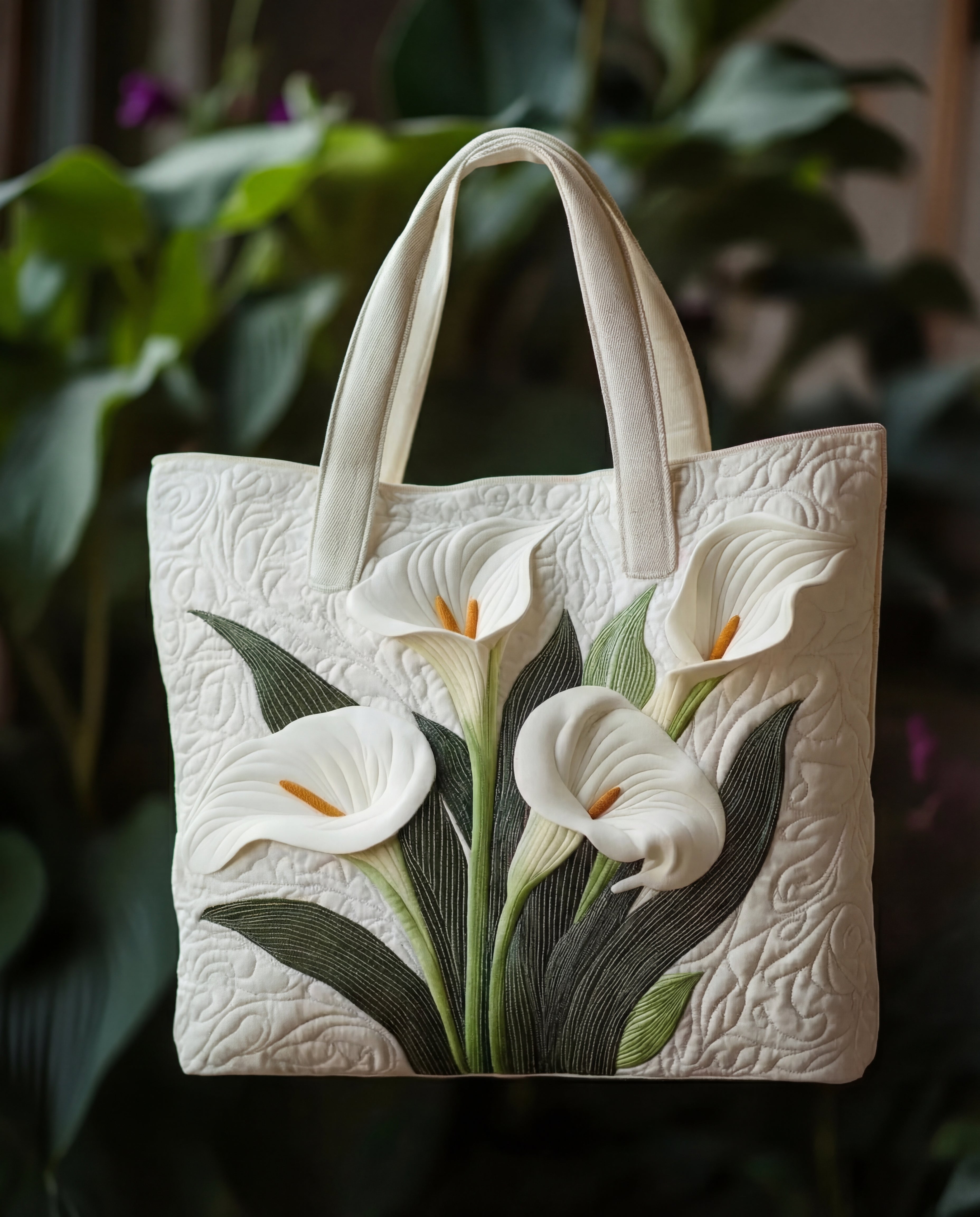 Sac Matelassé — Coquillage Blanc