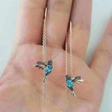 Boucles d'oreilles — Colibri Émail et Zirconia