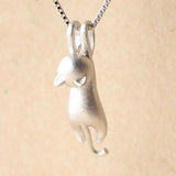 Collier — Chat Espiègle en Argent